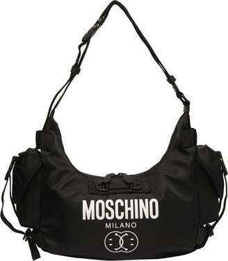 Logo-Printed Hobo Crossbody Bag