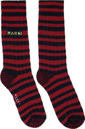 Black & Red Striped Socks