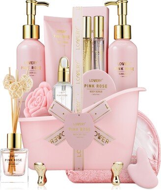 Lovery 19-Pc. Pink Rose Relaxing Luxury Spa Gift Set