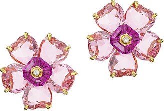 Florere Gold-Plated & Crystal Stud Earrings