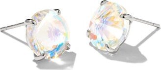 Jolie Silver Stud Earrings in Dichroic Glass