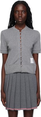 Gray Button Cardigan-AB