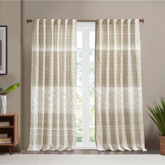 Gracie Mills 1-pc Mila Cotton Printed Curtain Panel with Chenille detail and Lining - 50x84