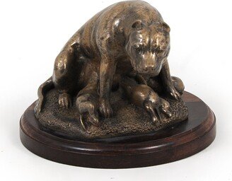 American Staffordshire Terrier Amstaff Mother With Puppies Statue, Cold Cast Bronze Sculpture, Home & Office Decor Dog Trophy Figurine