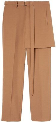 Apron-Detail Tailored Trousers
