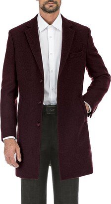 Single Breasted Wool-Blend Overcoat