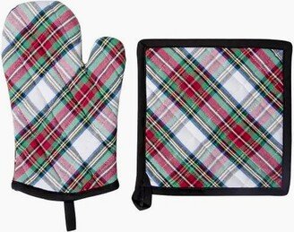 Stewart Tartan Oven Mitt And Pot Holder Set