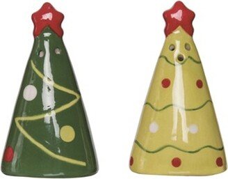 Dolomite 3 in. Multicolor Christmas Camper Salt and Pepper Shakers Set of 2