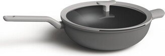 Leo 12.5 Non-stick Wok 6.2Qt., Gray, Glass Lid