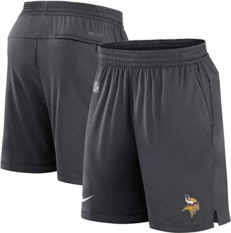 Men's Anthracite Minnesota Vikings Sideline Performance Shorts