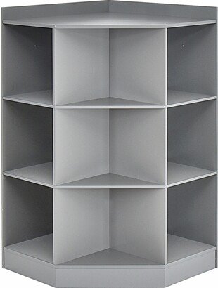 3-Tier Kids Storage Shelf Corner Cabinet with 3 Baskets - 32 x 24 x 37