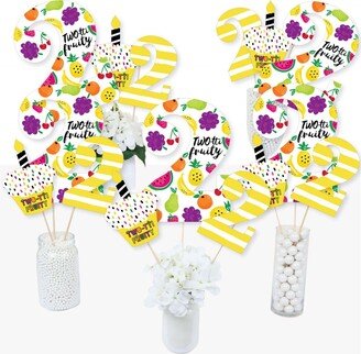 Big Dot Of Happiness 2nd Birthday Two-tti Fruity - Centerpiece Sticks - Table Toppers - Set of 15