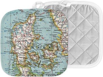 Denmark Map Hot Pad - Pot Holder Kitchen Airbnb Gift Trip Wedding