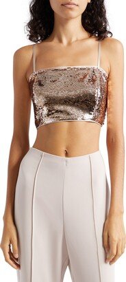 Nikki Sequin Crop Camisole