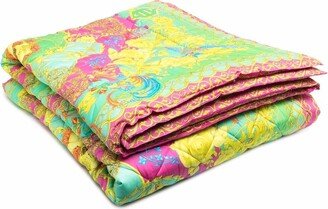 Baroque-Print Quilted Blanket