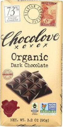 Chocolove Xoxox - Premium Chocolate Bar - Fair Trade Organic Dark Chocolate - 3.2 oz Bars - Case of 12 - Light/pastel Orange