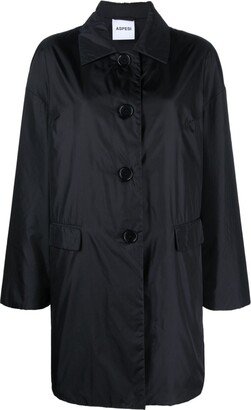 Buttoned-Up Padded Trench Coat