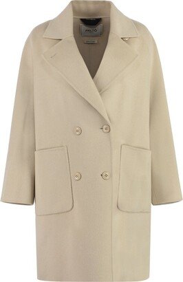 Paltò Dalida Double-Breasted Long Sleeved Trench Coat-AA