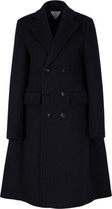 Buttoned Flared Knitted Coat