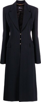 Button-Front Single-Breasted Coat