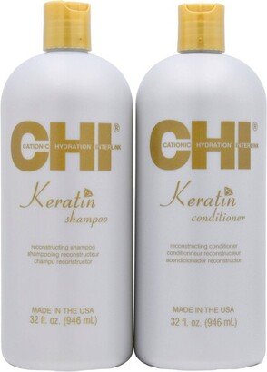 Keratin Shampoo Conditioner - 64 fl oz/2pc