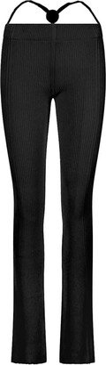 Ribbed Leggings With Logo Detail