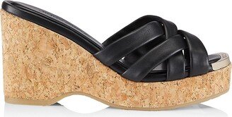 Maribou 110MM Leather Wedge Sandals