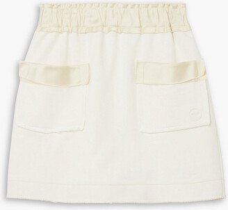 Free To satin-trimmed cotton mini skirt