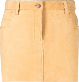 GUESS USA Raw-Cut Suede Mini Skirt