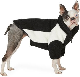 SSENSE Exclusive Reversible Black & Off-White Oversized Fleece Dog Jacket