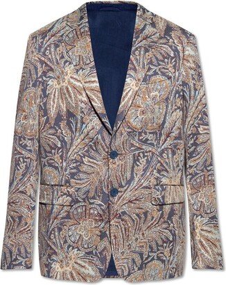 Patterned Single Breasted Tailored Blazer