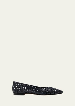 Gelista Perforated Leather Ballerina Flats