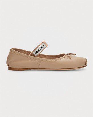 Leather Ballerina Flats-AA