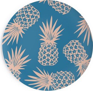 Salad Plates: Pineapples Salad Plate, Blue