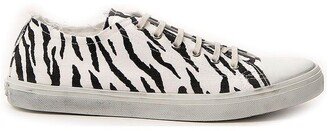 Zebra Print Low-Top Sneakers-AA