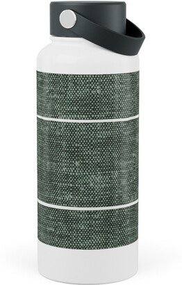 Photo Water Bottles: Farmhouse Stripes - Restoration Green Stainless Steel Wide Mouth Water Bottle, 30Oz, Wide Mouth, Green