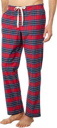 Flannel Lounge Pants (Tartan/Nautical Red) Men's Pajama