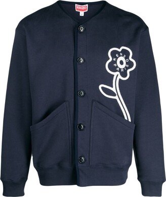 Rue Vivienne logo-embroidered cardigan