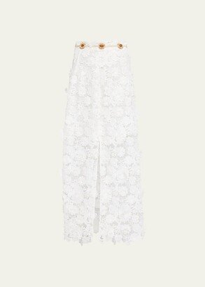 Raie Lace Flower Maxi Skirt