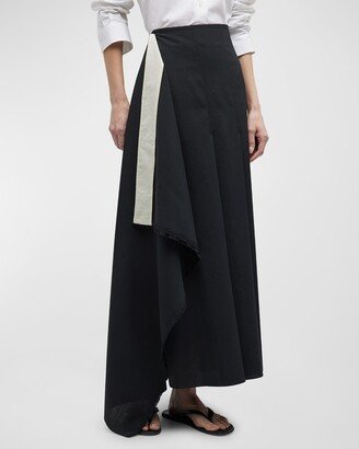 Bines Wrap-Front Maxi Skirt-AA