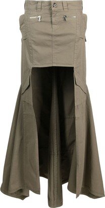 Panelled Cargo Maxi Skirt