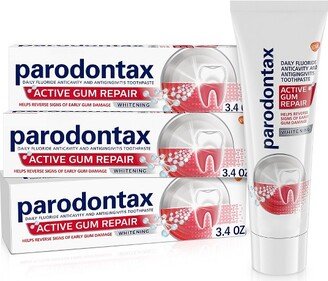 Parodontax Active Gum Repair Whitening Toothpaste - 3.4oz/3pk