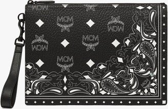 Aren Wristlet Zip Pouch in Bandana Visetos