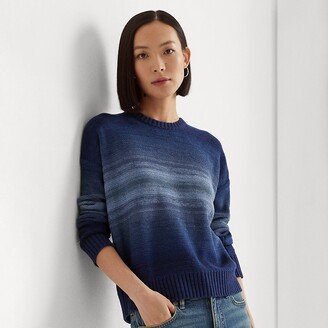 Ralph Lauren Ombré-Stripe Cotton-Linen Sweater