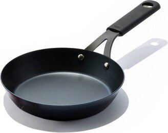 8 Steel Open Frypan with Silicone Sleeve Black