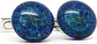 Ocean Depths Cufflinks. Handcrafted Fashion Cufflinks Made in the Usa.