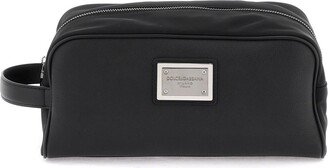 Leather And Nylon Vanity Case-AA