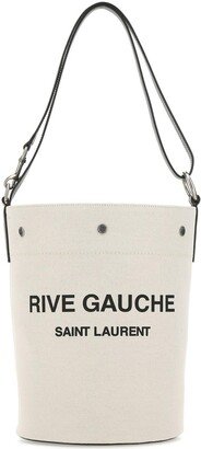 Ivory Canvas Rive Gauche Bucket Bag