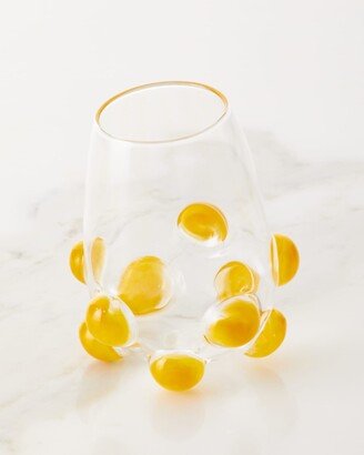 Massimo Lunardon Bubble Wine Glass, Yellow