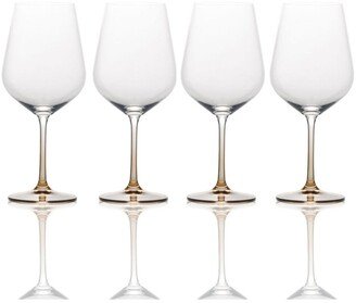 Gianna Ombre Amber Red Wine Glasses, Set of 4